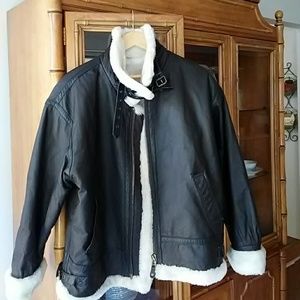 Aviator Leather Coat